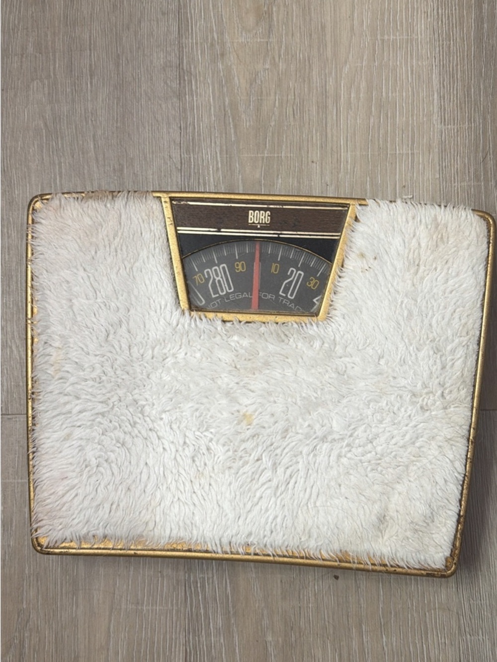 White Plush Bathroom Scale